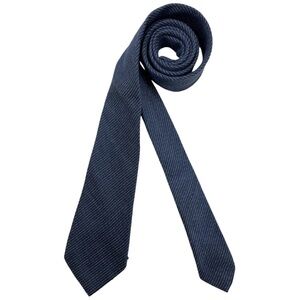 MASSIMO DUTTI XL Blue Striped Silk Blend LUXURY Tie ITALY